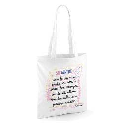 Sii gentile con la tua vita | Borsa shopper in cotone