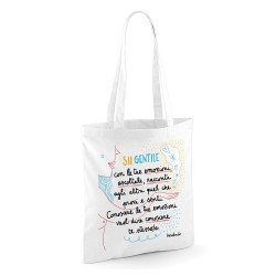 Sii gentile con le tue emozioni | Borsa shopper in cotone