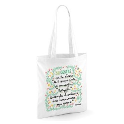 Sii gentile con la natura | Borsa shopper in cotone