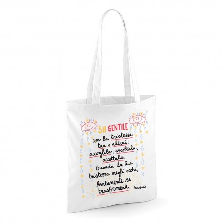 Sii gentile con la tristezza | Borsa shopper in cotone