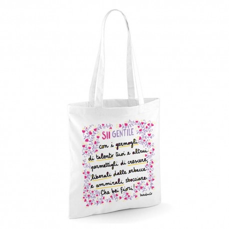 Sii gentile con i germogli | Borsa shopper in cotone