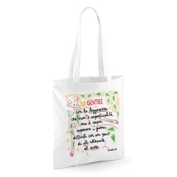 Sii gentile con la leggerezza | Borsa shopper in cotone