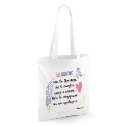 Sii gentile con la tenerezza | Borsa shopper in cotone