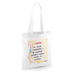 Sii gentile con i limiti | Borsa shopper in cotone