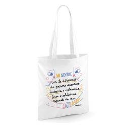 Sii gentile con le differenze | Borsa shopper in cotone