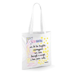 Sii gentile con le tue fragilità | Borsa shopper in cotone