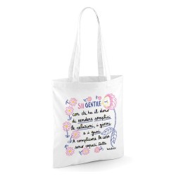 Sii gentile con chi rende le cose semplici | Borsa shopper in cotone