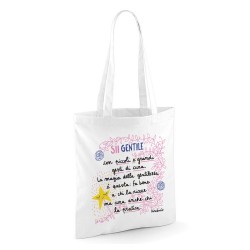 Sii gentile con i gesti di cura | Borsa shopper in cotone