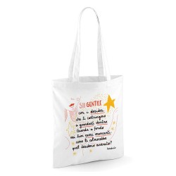 Sii gentile con i desideri | Borsa shopper in cotone