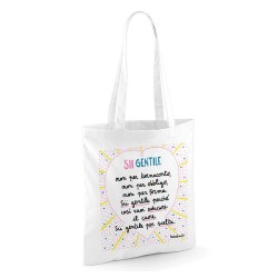 Sii gentile non per obbligo | Borsa shopper in cotone