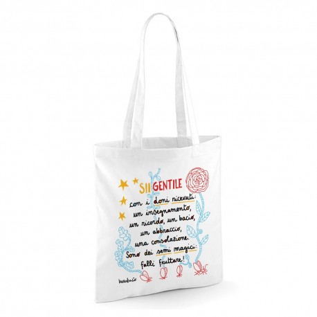 Sii gentile con i doni ricevuti | Borsa shopper in cotone