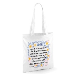 Sii gentile con il silenzio buono | Borsa shopper in cotone