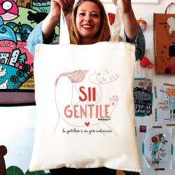 Sii gentile con il tuo corpo | Borsa shopper in cotone