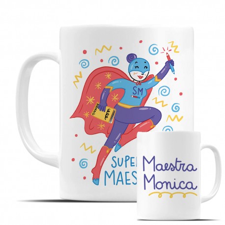 Super Maestra in Azione | Tazza personalizzata