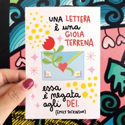 La lettera è una gioia terrena | Biglietto